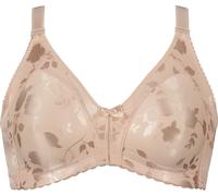 Naturana® Minimizer BH mit Blumenmuster [Cup B-D]: Minimizer BH ohne Bügel I Big Cup BH mit schönen Verzierungen I BH Minimizer ohne Bügel 100 Light Beige D