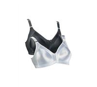 Minimizer-BH NATURANA "Minimizer", Damen, Gr. 75, Cup D, schwarz-weiß (weiß, schwarz), Microtouch, Obermaterial: 93% Polyamid, 7% Elasthan, glänzend, unifarben, bequem, BHs Minimizer-BH, Shaping-Effek