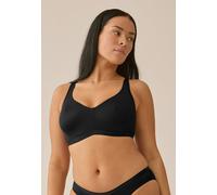Minimizer-BH NATURANA "The Thursday", Damen, Gr. 75, Cup D, schwarz, Obermaterial: 76% Polyamid, 24% Elasthan, unifarben, BHs Minimizer-BH, ohne Bügel, breite Träger, basic, bequem, weich, Entlastungs