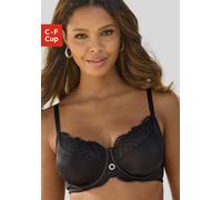 Minimizer-BH NUANCE, Damen, Gr. 70, Cup C, schwarz, Microtouch, Obermaterial: 85% Polyamid, 15% Elasthan, BHs Minimizer-BH, mit extravagantem Strassaccessoire, Dessous (99115437-70) schwarz