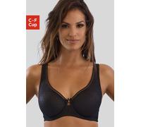 Minimizer-BH NUANCE BY LASCANA, Damen, Gr. 80, Cup C, schwarz, Spitze, Obermaterial: 88% Polyamid, 12% Elasthan, BHs Minimizer-BH, mit Bügel und modischer Spitze - ideal für große Größen (78920244-80)