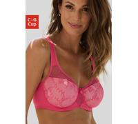 Minimizer-BH NUANCE BY LASCANA, Damen, Gr. 80, Cup D, bunt (pink, hellrosa), Microtouch, Obermaterial: 79% Polyamid, 15% Polyester, 6% Elasthan, eng, BHs Minimizer-BH, mit Bügel, gemoldet mit floraler