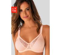 Minimizer-BH NUANCE BY LASCANA, Damen, Gr. 95, Cup C, beige (puder), Microtouch, Obermaterial: 85% Polyamid, 15% Elasthan, eng, BHs Minimizer-BH, mit Bügel und leicht wattierten Trägern - ideal für gr