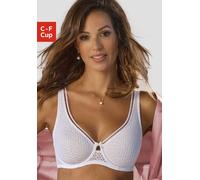 Minimizer-BH NUANCE BY LASCANA, Damen, Gr. 95, Cup F, weiß, Spitze, Obermaterial: 88% Polyamid, 12% Elasthan, BHs Minimizer-BH, mit Bügel und modischer Spitze - ideal für große Größen (26198458-95) we