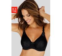 Minimizer-BH NUANCE, Damen, Gr. 100, Cup B, schwarz, Spitze, Obermaterial: 68% Polyamid, 32% Elasthan, BHs Minimizer-BH, mit Cups aus hübscher allover Spitze & hübschen Stickereimotiven (37369851-100)