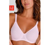 Minimizer-BH NUANCE, Damen, Gr. 100, Cup G, weiß, Trikot, Obermaterial: 50% Polyamid, 40% Baumwolle, 10% Elasthan, BHs Minimizer-BH, mit Bügel aus gemustertem Jacquard und weichem Trikot (25791316-100