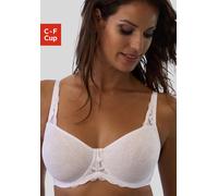 Minimizer-BH NUANCE, Damen, Gr. 70, Cup E, weiß, Mesh, Spitze, Obermaterial: 86% Polyamid, 14% Elasthan, BHs Minimizer-BH, mit Bügel mit Schmetterlingsmotiv - auch ideal für große Größen (56214662-70)
