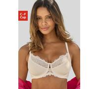 Minimizer-BH NUANCE, Damen, Gr. 75, Cup F, beige (creme), Microtouch, Spitze, Obermaterial: 85% Polyamid, 15% Elasthan, elegant, BHs, mit extravagantem Strassaccessoire, Dessous (81874743-75) creme