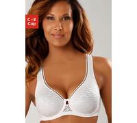 Minimizer-BH NUANCE, Damen, Gr. 90, Cup C, beige (creme), Netz, Obermaterial: 80% Polyamid, 20% Elasthan, BHs Minimizer-BH, im modernen Design mit glänzendem Material (87713066-90) creme