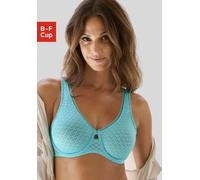 Minimizer-BH NUANCE Gr. 90, Cup C, blau (türkis) Damen BHs Bügel-BHs mit Bügel aus feiner, graphischer Spitze (97731557-90)