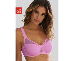 Minimizer-BH NUANCE, Damen, Gr. 90, Cup F, rosa, Netz, Obermaterial: 79% Polyamid, 15% Polyester, 6% Elasthan, BHs Minimizer-BH, mit Bügel und transparenten Netzeinsätzen - ideal für große Größen (633