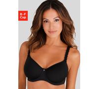 Minimizer-BH NUANCE, Damen, Gr. 90, Cup F, schwarz, Microtouch, Obermaterial: 82% Polyamid (TACTEL), 18% Elasthan (LYCRA), BHs Minimizer-BH, mit Bügel & leichten Spacer-Schalen, mit verspielten Spitze