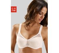Minimizer-BH NUANCE, Damen, Gr. 90, Cup G, beige (puder), Spitze, Obermaterial: 79% Polyamid, 15% Polyester, 6% Elasthan, BHs Minimizer-BH, mit unterlegter Jacquardspitze, Dessous (62936818-90) puder