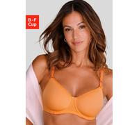 Minimizer-BH NUANCE, Damen, Gr. 95, Cup F, orange, Microtouch, Obermaterial: 82% Polyamid (TACTEL), 18% Elasthan (LYCRA), BHs Minimizer-BH, mit Bügel & leichten Spacer-Schalen, mit verspielten Spitzen
