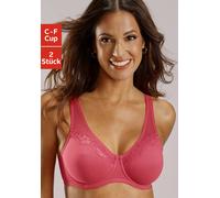 Minimizer-BH PETITE FLEUR Gr. 105, Cup E, pink (himbeere, weiß) Damen BHs (28399502-105) himbeere, weiß