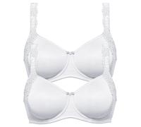 Minimizer-BH SUSA "2er Pack Minimizer BH mit Bügel London", Damen, Gr. 105, Cup C, weiß (weiß weiß), Obermaterial: 77% Polyamid PA. 23% Elasthan EL., BHs Minimizer-BH (15807860-105) weiß weiß