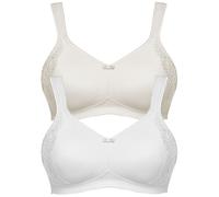 Minimizer-BH SUSA "2er Pack Minimizer BH ohne Bügel London", Damen, Gr. 75, Cup G, bunt (champagner weiß), Stoff, Obermaterial: 76% Polyamid PA. 24% Elasthan EL., BHs Minimizer-BH (62805958-75) champa