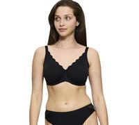 Minimizer-BH TRIUMPH "Amourette W01", Damen, Gr. 90, Cup D, schwarz, Microtouch, Spitze, Obermaterial: 68% Polyamid, 32% Elasthan, unifarben, elegant, BHs, verkleinert die Brust optisch um eine Cup-Gr