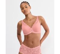 Minimizer-BH TRIUMPH "Amourette", Damen, Gr. 95, Cup F, cherry rose, Microtouch, Obermaterial: 68% Polyamid, 32% Elasthan, BHs Minimizer-BH, verkleinert die Brust optisch, Spitze (70800255-95) cherry 