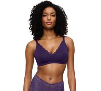 Minimizer-BH TRIUMPH "Amourette N01", Damen, Gr. 75, Cup F, royal lila, Microtouch, Obermaterial: 75% Polyamid, 25% Elasthan, BHs Minimizer-BH, Spitzendetails, ohne Bügel (27404569-75) royal lila