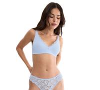 Minimizer-BH TRIUMPH "Amourette N01", Damen, Gr. 80, Cup F, blau (ice), Microtouch, Obermaterial: 75% Polyamid, 25% Elasthan, BHs Minimizer-BH, Spitzendetails, ohne Bügel (85142714-80) ice