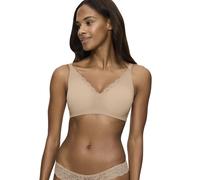 Minimizer-BH TRIUMPH "Amourette N01", Damen, Gr. 85, Cup E, beige (natur), Microtouch, Spitze, Obermaterial: 75% Polyamid, 25% Elasthan, unifarben, elegant, BHs, verkleinert die Brust optisch um eine