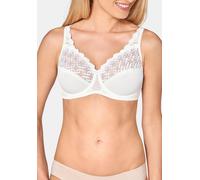 Triumph Minimizer-BH Letizia W01, leicht transparentes Obercup mit graphischer Spitze 100, Cup C weiß Damen Bügel-BHs BHs Damenwäsche 100, Cup C weiß