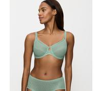 Minimizer-BH TRIUMPH "Signature Sheer W01 EX", Damen, Gr. 70, Cup C, grün (misty turquoise), Tüll, Spitze, Obermaterial: 59% Polyamid, 41% Elasthan, modisch, BHs, verkleinert die Brust optisch um eine