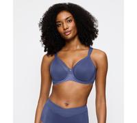 Minimizer-BH TRIUMPH "True Shape Sensation T", Damen, Gr. 75, Cup C, vintage denim, Jersey, Netz, Obermaterial: 72% Polyamid, 28% Elasthan, klassisch, BHs, verkleinert die Brust optisch, gepolsterte T