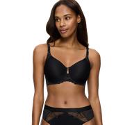 Minimizer-BH TRIUMPH "Wild Azalea Florale", Damen, Gr. 80, Cup C, schwarz, Microtouch, Obermaterial: 71% Polyamid, 26% Elasthan, 3% Polyester, bestickt, unifarben, körpernah, BHs Minimizer-BH, Spitzen
