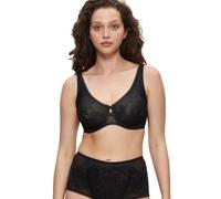 Minimizer-BH TRIUMPH "Wild Rose Sensation", Damen, Gr. 70, Cup E, schwarz, Spitze, Obermaterial: 82% Polyamid, 18% Elasthan, BHs Minimizer-BH, verkleinert die Brust optisch um eine Cup-Größe (15704162
