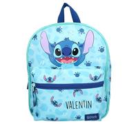 minimutz Kindergarten-Rucksack Disney Stitch - Personalisiert mit Name - Kleiner Rucksack Kinder - Freizeitrucksack mit Netztaschen (royalblau)