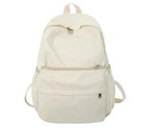 MININAI Adretter Cord-Rucksack, ästhetischer Rucksack, 39,6 cm (15,6 Zoll), Laptop-College-Rucksack, niedlicher Büchertasche, Reiserucksack, Tagesrucksack, Weiss/opulenter Garten, Einheitsgröße