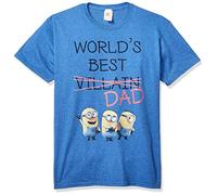 Minions Herren Offiziell Lizenzierte T-Shirts für Papa Hemd, Blau/Best Dad, L