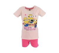 Minions Pyjama für Mädchen Kurzer Schlafanzug aus weicher Baumwolle 110/116