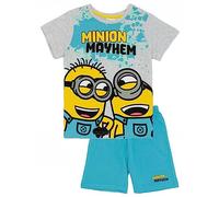 MINIONS Pyjama Jungen | Blaues Kurzarm-T-Shirt-Shorts-Pyjama-Set für Kinder | Ich - Einfach unverbesserlich - Loungewear