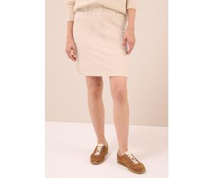 Minirock CECIL, Damen, Gr. 33, beige (oat milk beige), Web, 98% Baumwolle, 2% Elasthan, unifarben, normal knieumspielend, Röcke Minirock, aus Baumwolle mit Stretchanteil (90708153-33) oat milk beige