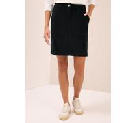 Minirock CECIL, Damen, Gr. 33, grün (ink grün), Web, 98% Baumwolle, 2% Elasthan, unifarben, normal knieumspielend, Röcke Minirock, aus Baumwolle mit Stretchanteil (20995925-33) ink grün