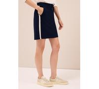 Minirock CECIL, Damen, Gr. 3XL (48), blau (urban dunkelblau), Stoff, 67% Viskose, 28% Nylon, 5% Elasthan, unifarben, normal kurz, Röcke Minirock, Elastikbund mit Tunnelzug (18026916-XXXL) urban dunkel