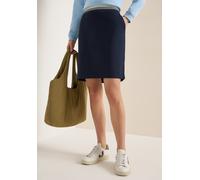 Minirock CECIL, Damen, Gr. L (42), blau (universal blau), Stoff, 61% Viskose, 32% Polyamid, 7% Elasthan, unifarben, comfort fit knielang, Röcke Minirock, mit Elastikbund (53720307-L) universal blau