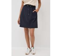 Minirock CECIL, Damen, Gr. L (42), blau (urban dunkelblau), Stoff, 92% Polyester, 8% Elasthan, unifarben, normal knieumspielend, Röcke Minirock, Elastikbund mit Tunnelzug (87663726-L) urban dunkelblau