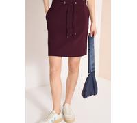 Minirock CECIL, Damen, Gr. L (42), grape rot, Web, Obermaterial: 66% Baumwolle, 30% Polyester, 4% Elasthan, unifarben, körpernah kniefrei, Röcke Minirock, Sommerrock mit Streifendetail (58232649-L) gr