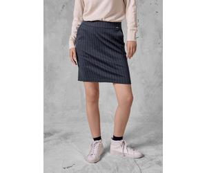 Minirock CECIL, Damen, Gr. L42, blau (deep petrol), Stoff, 68% Polyester, 20% Viskose, 8% metallisierte Fasern, 4% Elasthan, gestreift, normal kniefrei, Röcke Minirock, softer Materialmix (42383758-L)