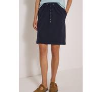 Minirock CECIL, Damen, Gr. M (40), blau (urban dunkelblau), Web, 97% Baumwolle, 3% Elasthan, unifarben, comfort fit knielang, Röcke Minirock, aus Baumwolle mit Stretchanteil (76338732-M) urban dunkelb