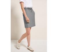 Minirock CECIL, Damen, Gr. M (40), grün (schwarz balmy khaki), Stoff, 73% Polyester, 24% Viskose, 3% Elasthan, gestreift, normal knieumspielend, Röcke Minirock, mit Tunnelzugband (91339850-M) schwarz