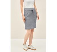 Minirock CECIL, Damen, Gr. XL (44), blau (urban navy blau), Stoff, 73% Viskose, 25% Polyester, 2% Elasthan, gestreift, normal kurz, Röcke Minirock, softer Materialmix (75452655-XL) urban navy blau