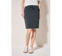 Minirock CECIL, Damen, Gr. XL (44), grün (slate khaki), Stoff, 65% Viskose, 30% Polyester, 5% Elasthan, unifarben, normal kniefrei, Röcke Minirock, Elastikbund mit Tunnelzug (83380859-XL) slate khaki