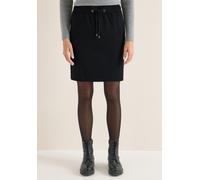 Minirock CECIL, Damen, Gr. XL (44), schwarz, Stoff, 61% Viskose, 32% Polyamid, 7% Elasthan, unifarben, comfort fit knielang, Röcke Minirock, Elastikbund mit Tunnelzug (63411840-XL) schwarz