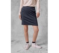 Minirock CECIL, Damen, Gr. XS (36), blau (deep petrol), Stoff, 68% Polyester, 20% Viskose, 8% metallisierte Fasern, 4% Elasthan, gestreift, normal kniefrei, Röcke Minirock, softer Materialmix (4238375