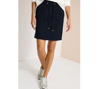 Minirock CECIL, Damen, Gr. XXL (46), universal blau, Web, 66% Baumwolle, 30% Polyester, 4% Elasthan, unifarben, comfort fit knielang, Röcke Minirock, Middle Waist (87117903-XXL) universal blau